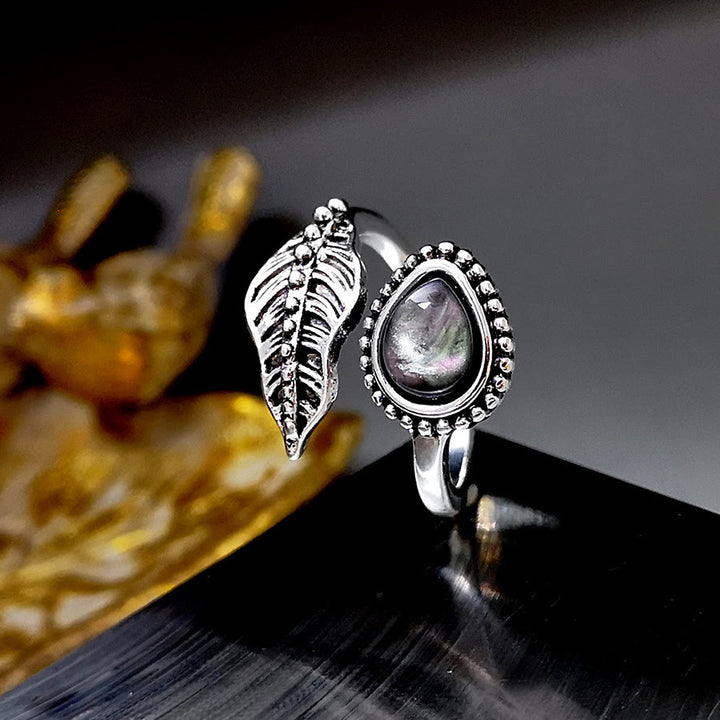 Olivenorma Bohemia Moonstone Vintage Leaf Ring - image 2