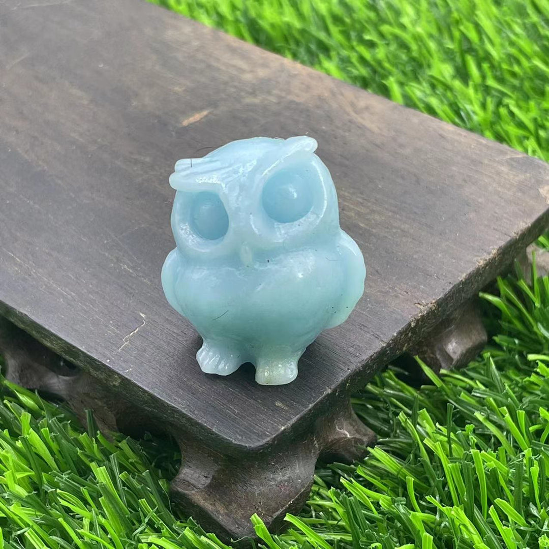 Olivenorma 3.5cm Natural Crystal Owl Ornament Gemstone Decoration - image 26