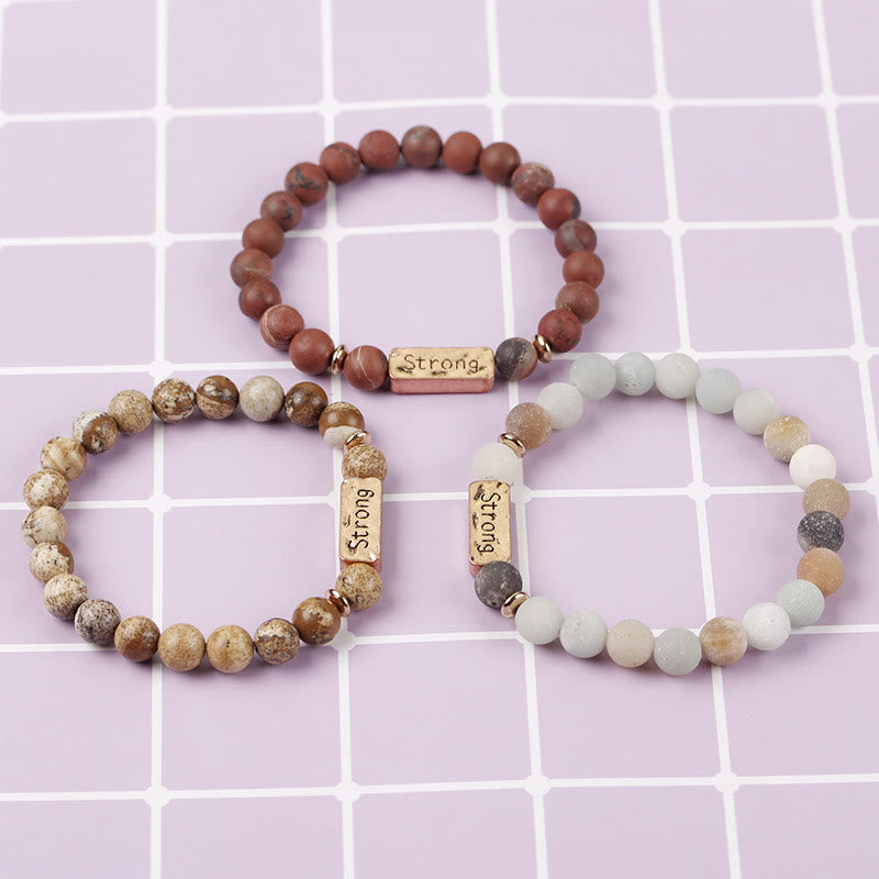 Olivenorma Natural Gemstone Strong Engraving Bracelet - image 11
