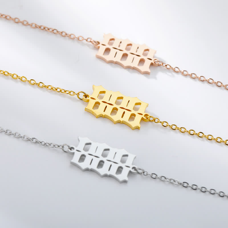 Angel Number Spiritual Anklet Bracelet  - Silver - 888 - image 11