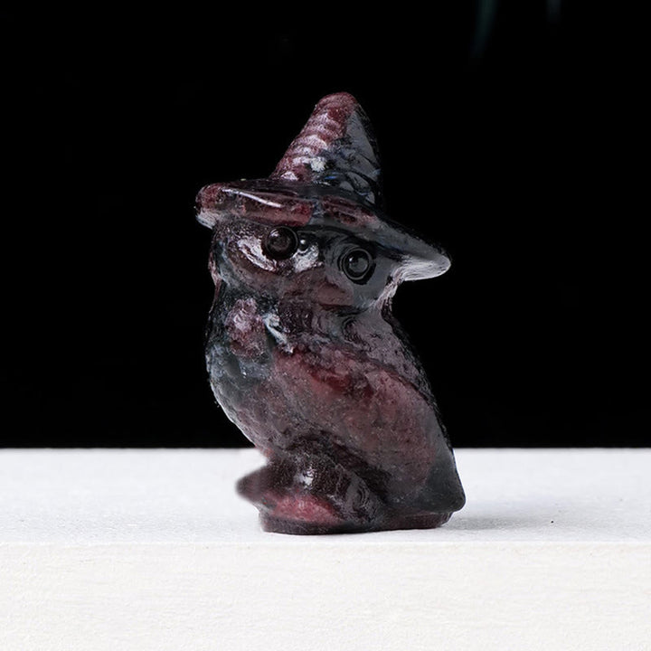 Olivenorma Halloween Crystal Owl Carving Gemstone Decoration - Garnet - image 24