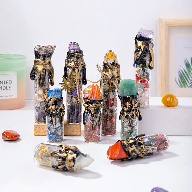 Olivenorma "Witch's Wish" - Natural Crystal Raw Stone Energy Bottle - image 22