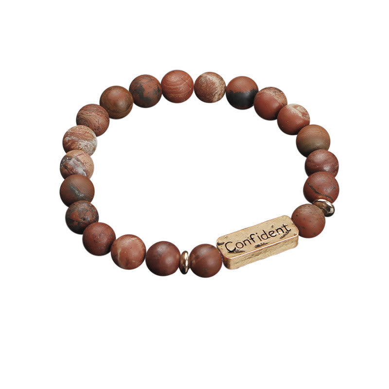 Olivenorma Natural Gemstone Confident Engraving Bracelet - Agate - image 6