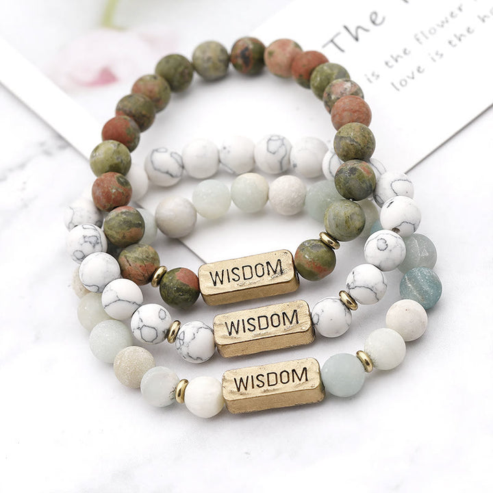 Olivenorma Natural Gemstone Wisdom Engraving Bracelet - image 0