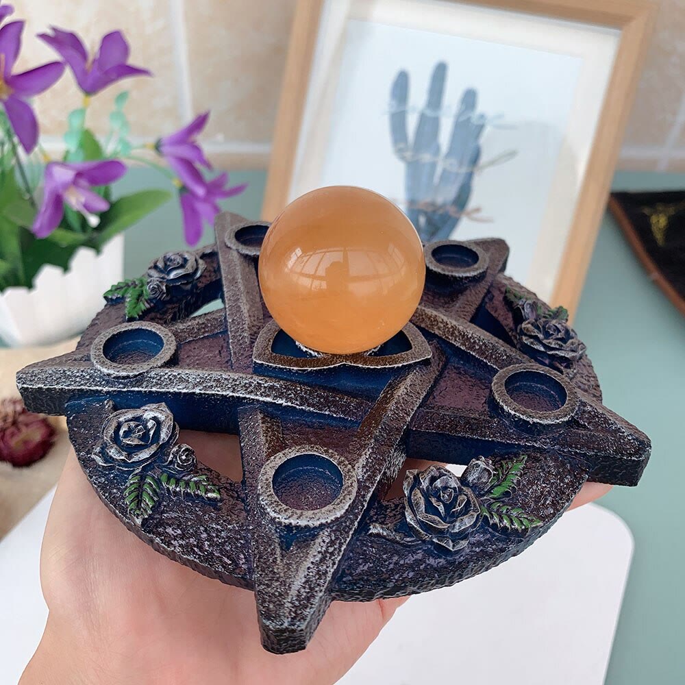 Olivenorma Five Pointed Star Chassis Crystal Ball Stand Decoration - image 0