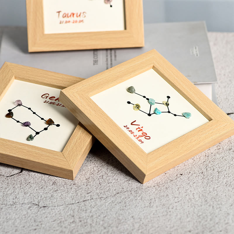 Olivenorma Zodiac Chakra Raw Stone Photo Frame Decoration - image 13