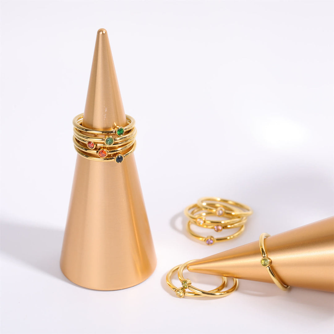 Olivenorma Birthstone 12 Month Birth Slim Ring - image 3