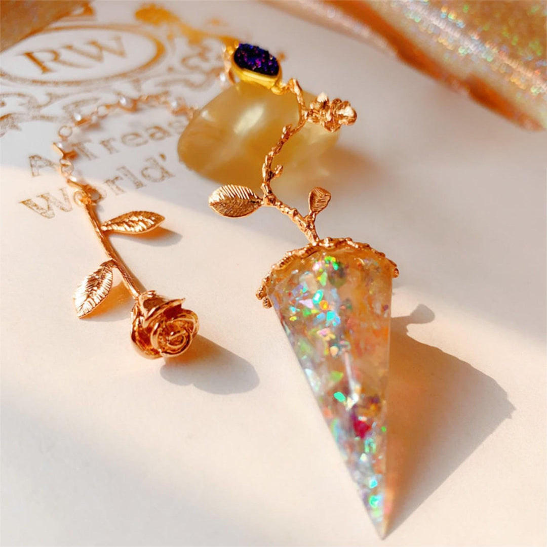 Olivenorma Clear Crystal Rose Protection Magnetic Pendulum - Clear Crystal - image 0