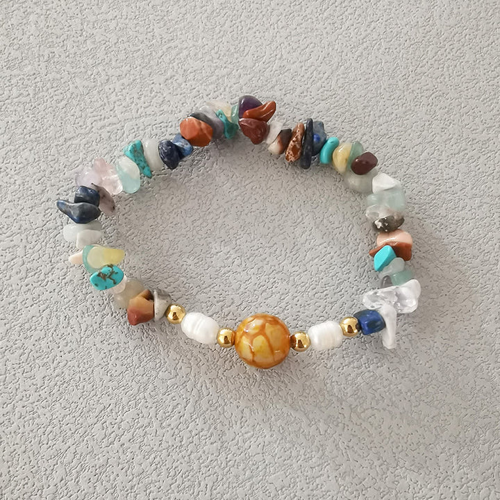 Olivenorma Natural Crystal Four Piece Beaded Bracelet Set - Natural Stone - image 4