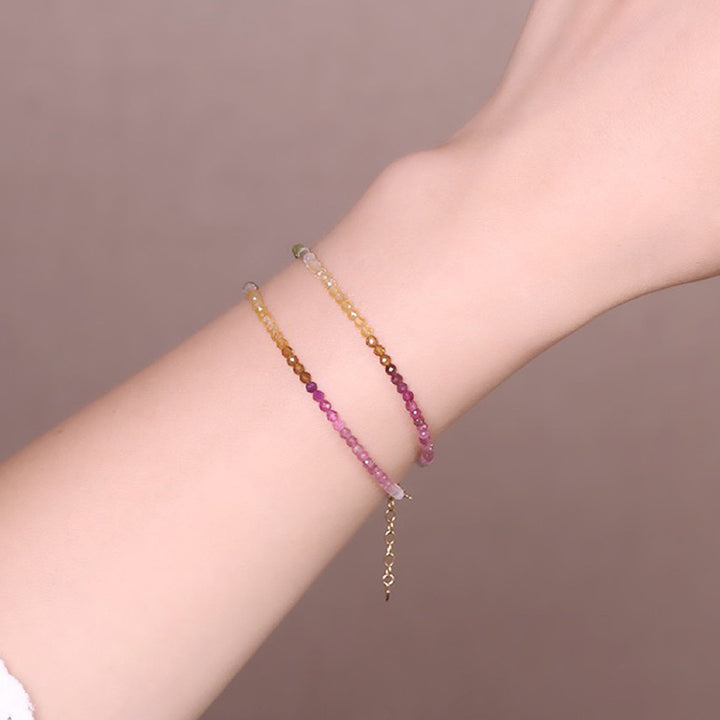 Olivenorma Rainbow After Rain - Citrine with Fluorite Gemstone Bracelet - image 2