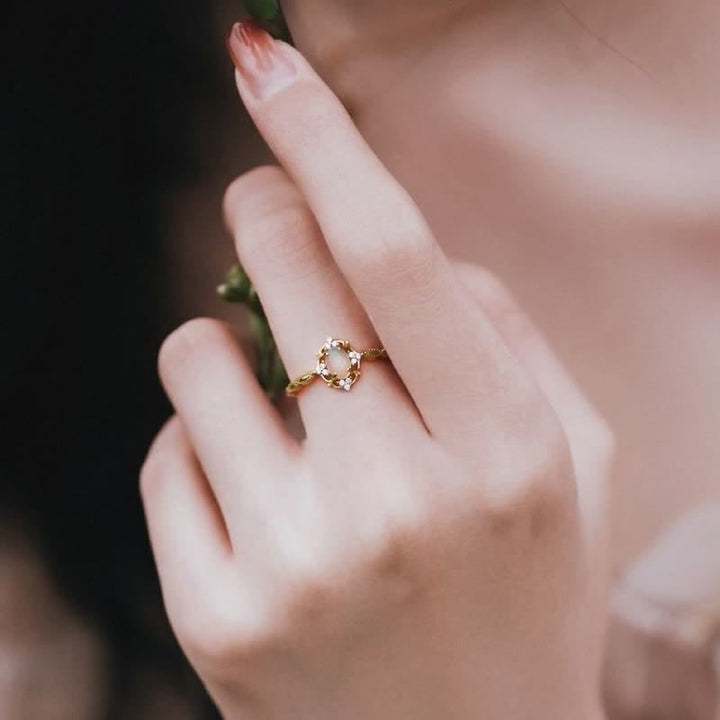 Olivenorma Light Luxury Opal Adjustable Ring - image 2