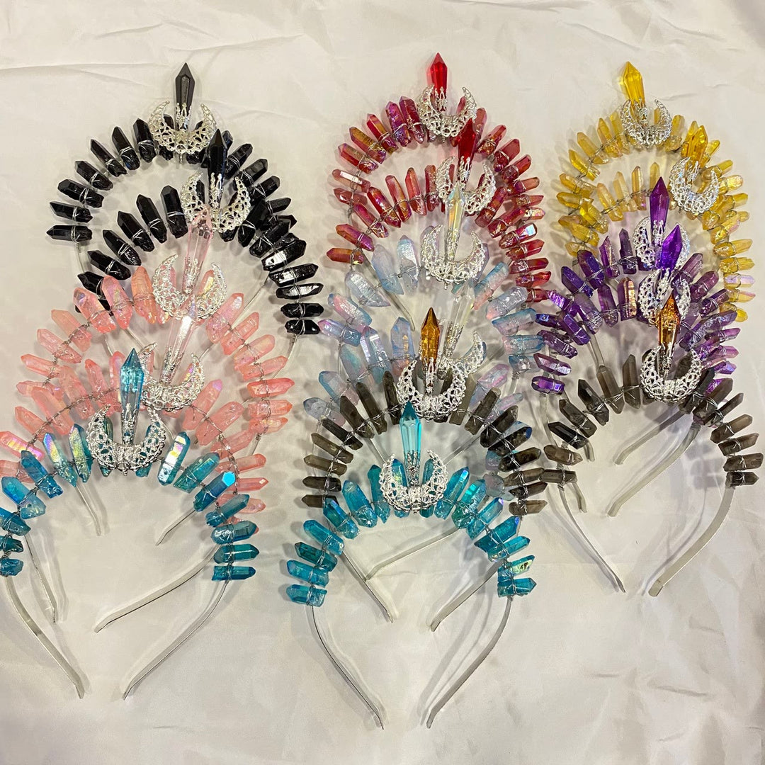 Olivenorma Moon Decoration Headband Natural Crystal Crown - image 16