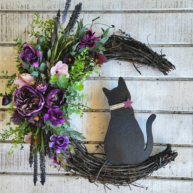 Olivenorma Celestial Lunar Moon And Kitty Wall Decor - Purple & Pink - image 4