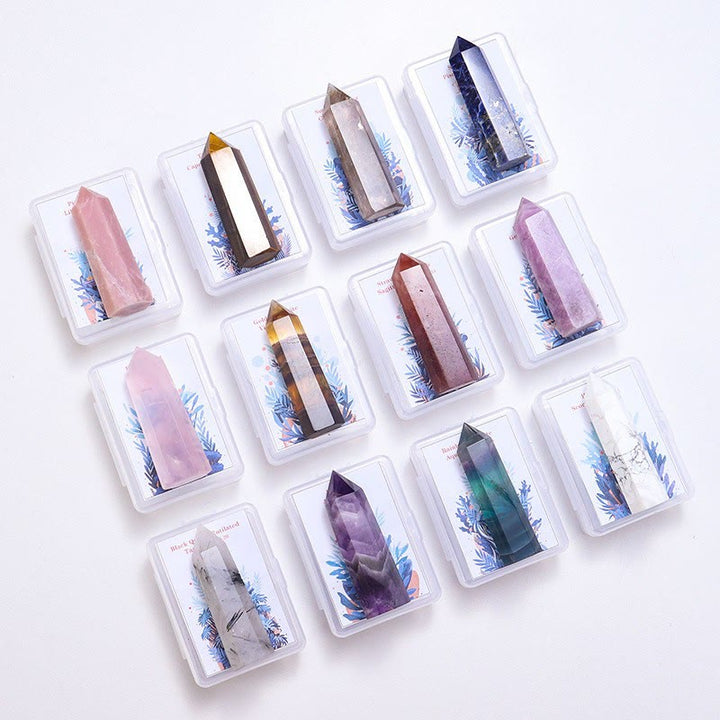 Olivenorma Natural Crystal Wands Pillar Twelve Constellation Set Ornament - image 25