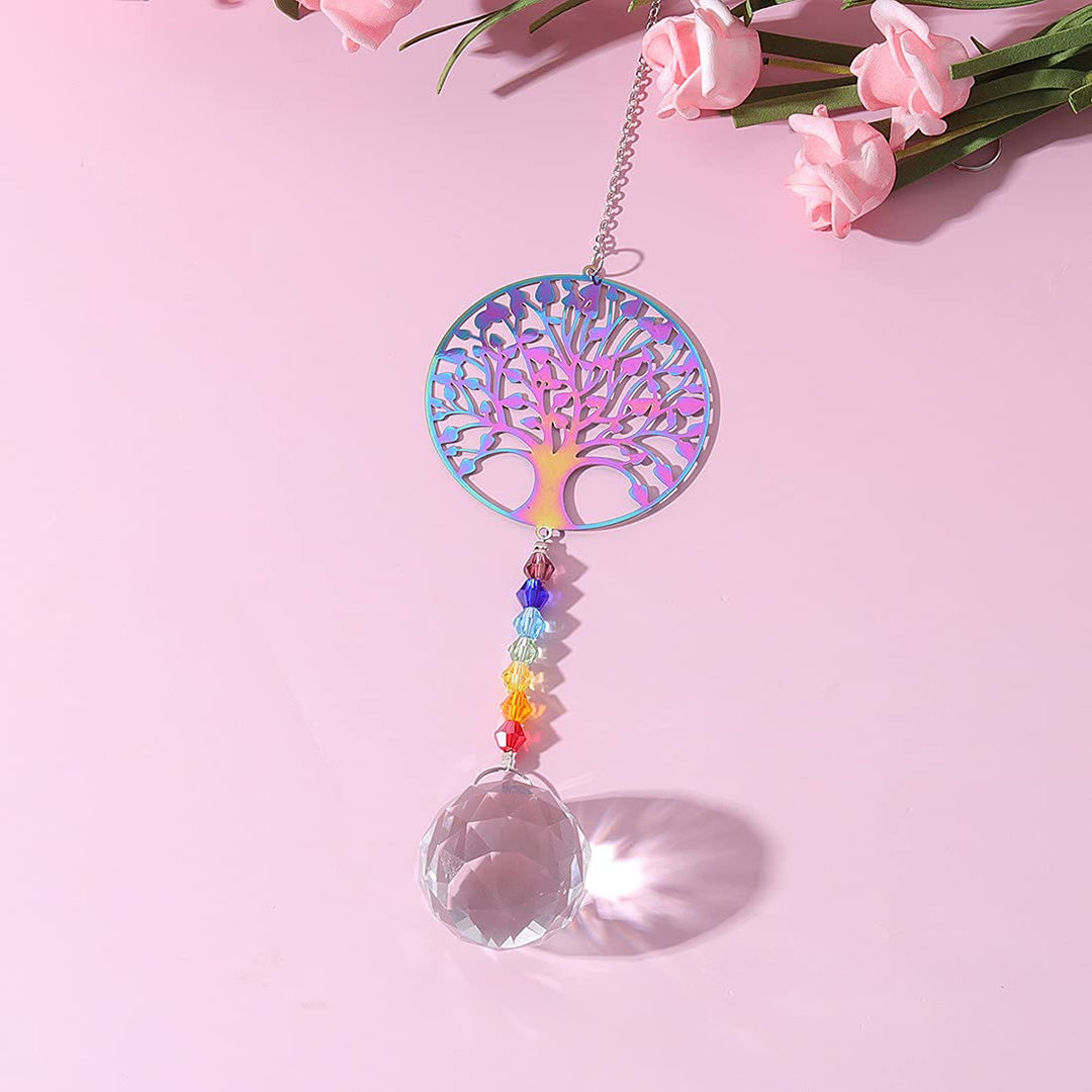 Olivenorma Clear Crystal Hanging Chakra Beads Wind Chime Suncatcher - image 12