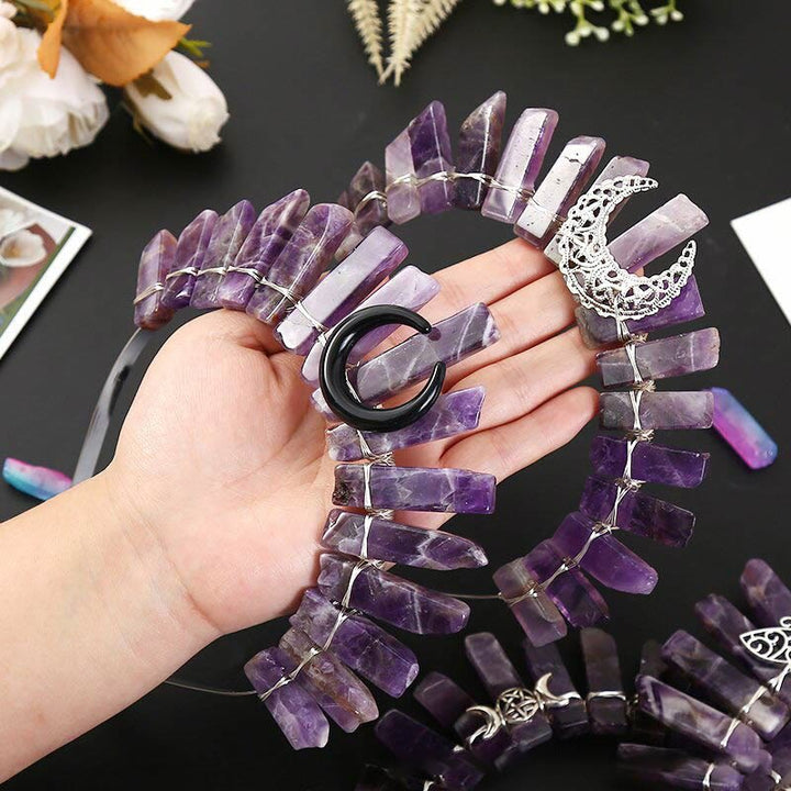 Olivenorma Three Dimensional Moon Star Flat Tube Crystal Crown - image 22