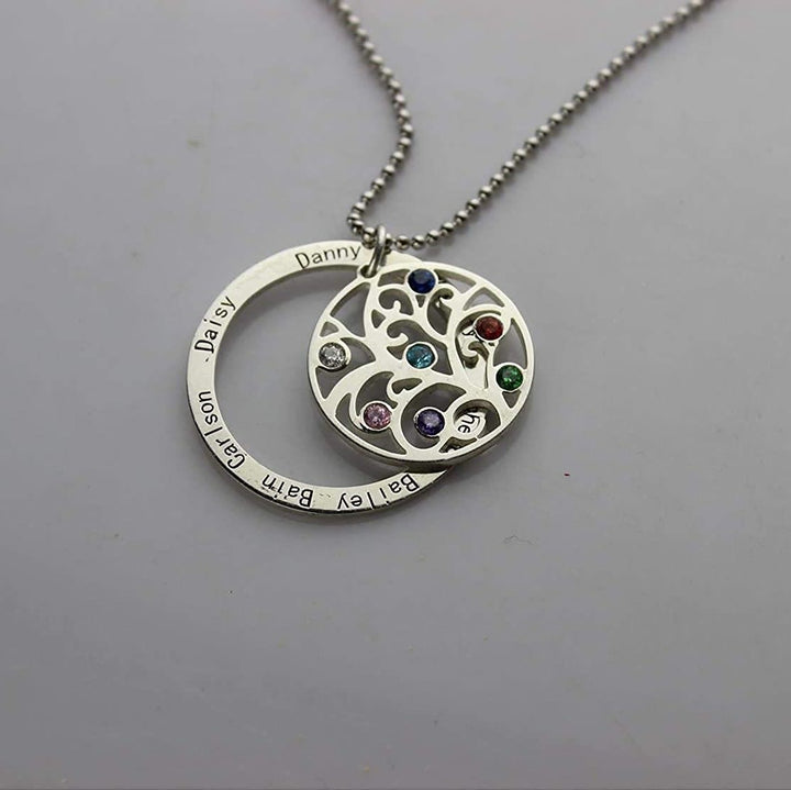 Olivenorma Tree of Life Birthstone Name Engraving Necklace - image 7