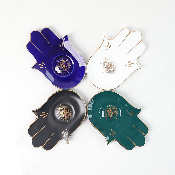 Olivenorma Hamsa Small Tray Evil Eye Jewelry Plate Coaster - image 0