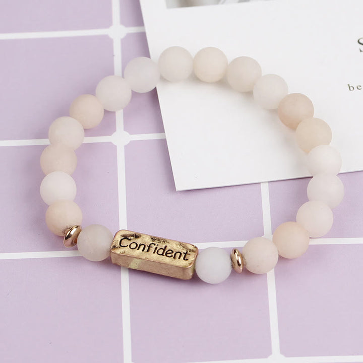 Olivenorma Natural Gemstone Confident Engraving Bracelet - image 10