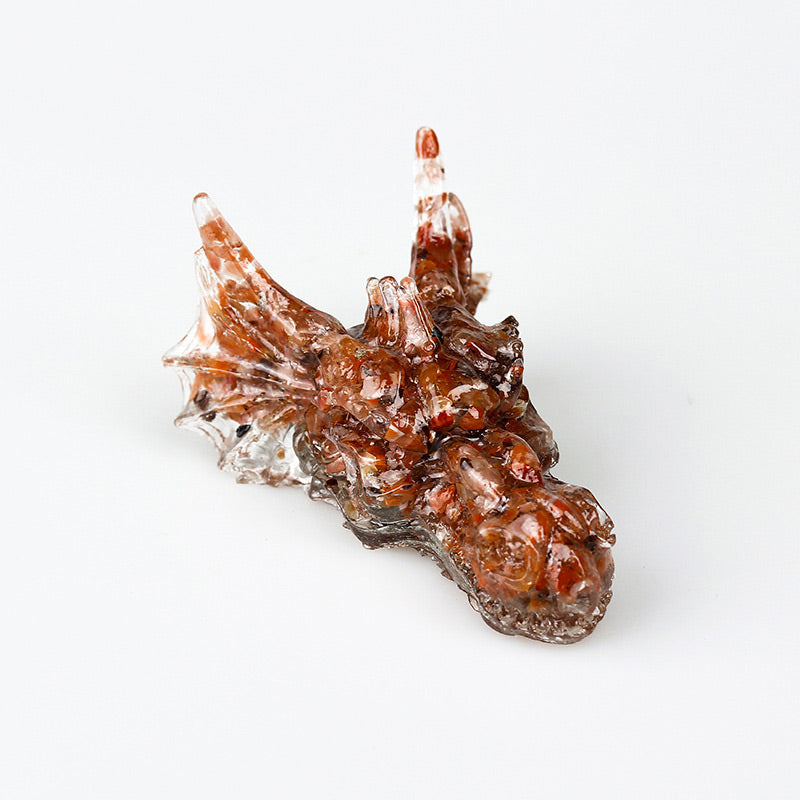 Olivenorma Natural Crystal Dragon Gemstone Decoration  - Red Agate - image 5