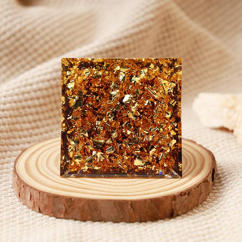 Olivenorma Clear Quartz With Black Tourmaline Hamsa Orgone Pyramid - image 3