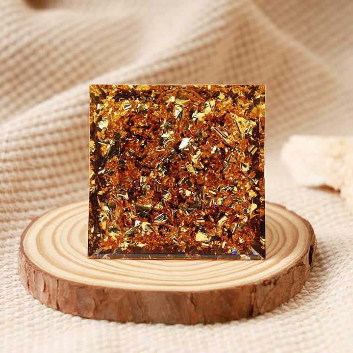 Olivenorma Clear Quartz With Black Tourmaline Hamsa Orgone Pyramid - image 3