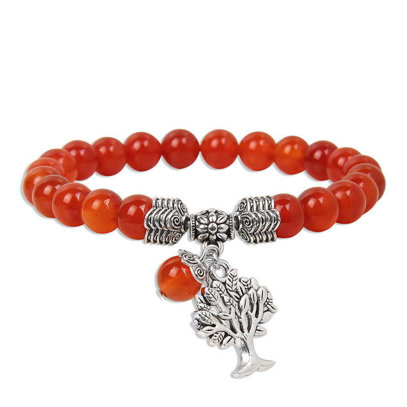 Natural Crystal Tree Of Life Bracelet - Red Agate - image 25