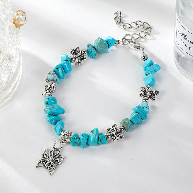 Olivenorma Colorful Crystal Rubble Butterfly Charm Bracelet - image 6