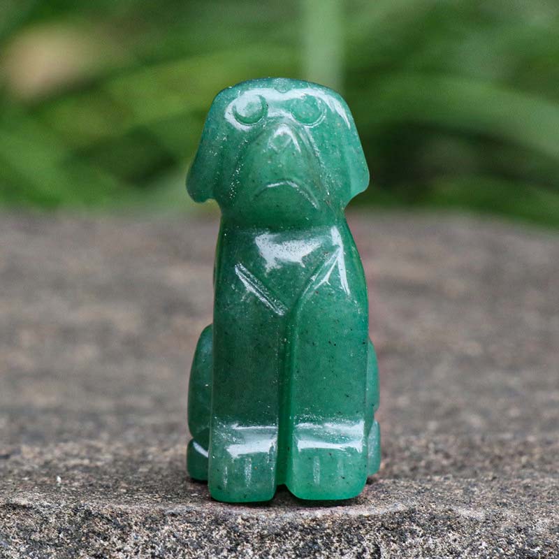 Olivenorma Natural Stone Puppy Decoration - Green Aventurine-Labrador - image 42