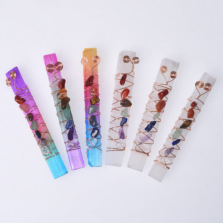 Olivenorma Chakra Moroccan Plaster Crystal Wands - image 8
