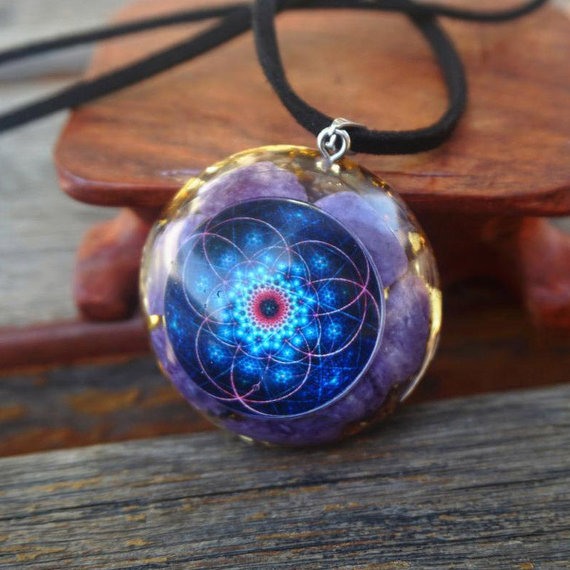 Olivenorma Natural Charoite Pendant Necklace - image 4