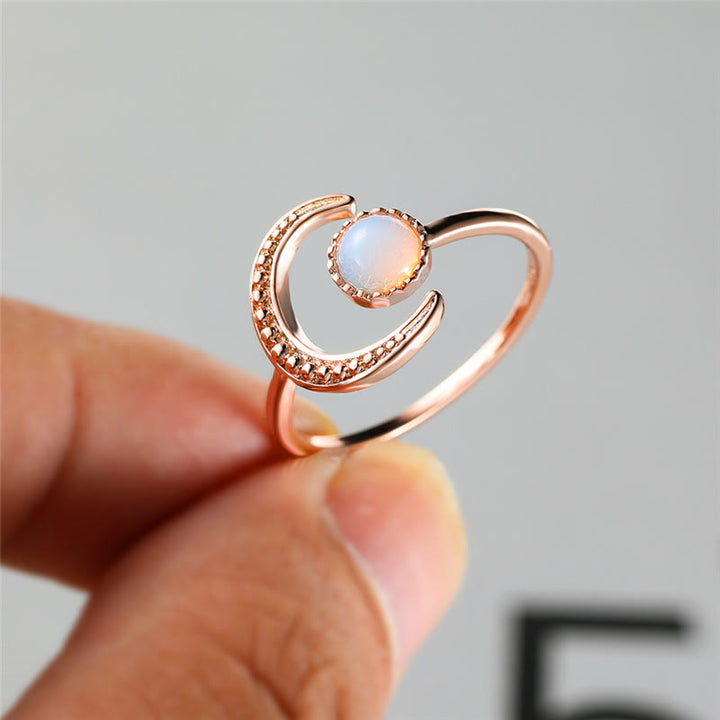 Olivenorma Moon Sun Accessory Moonstone Open Ring - image 3