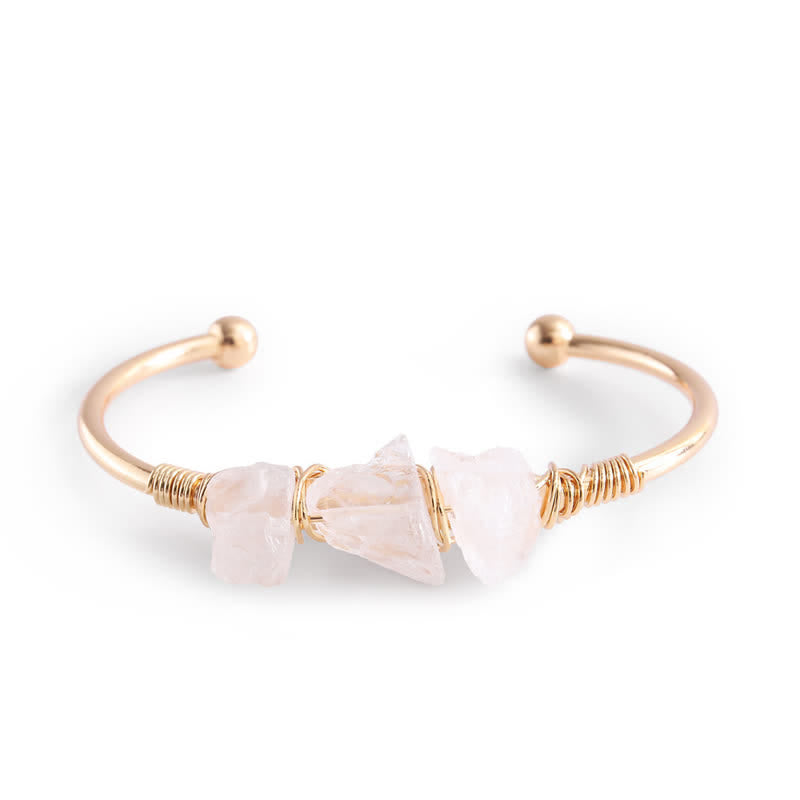 Olivenorma  Vintage Raw Crystal Gemstone Bracelet - Clear Crystal - image 14