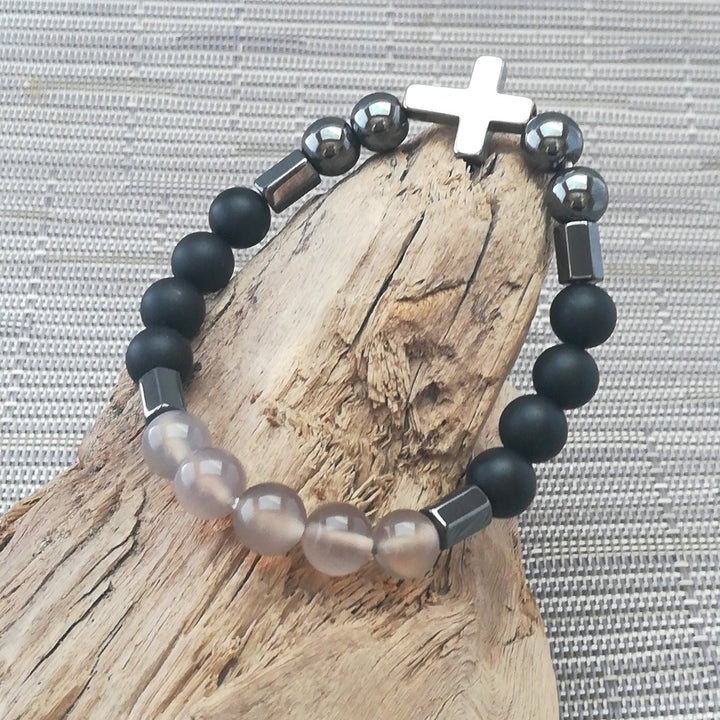 Olivenorma Mens Stacking Gemstone Set Bracelet - image 8
