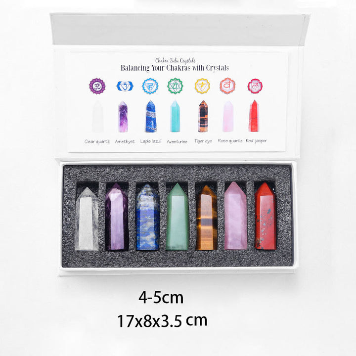 Olivenorma Chakra Raw Stone Decoration Set Crystal Wands - image 9