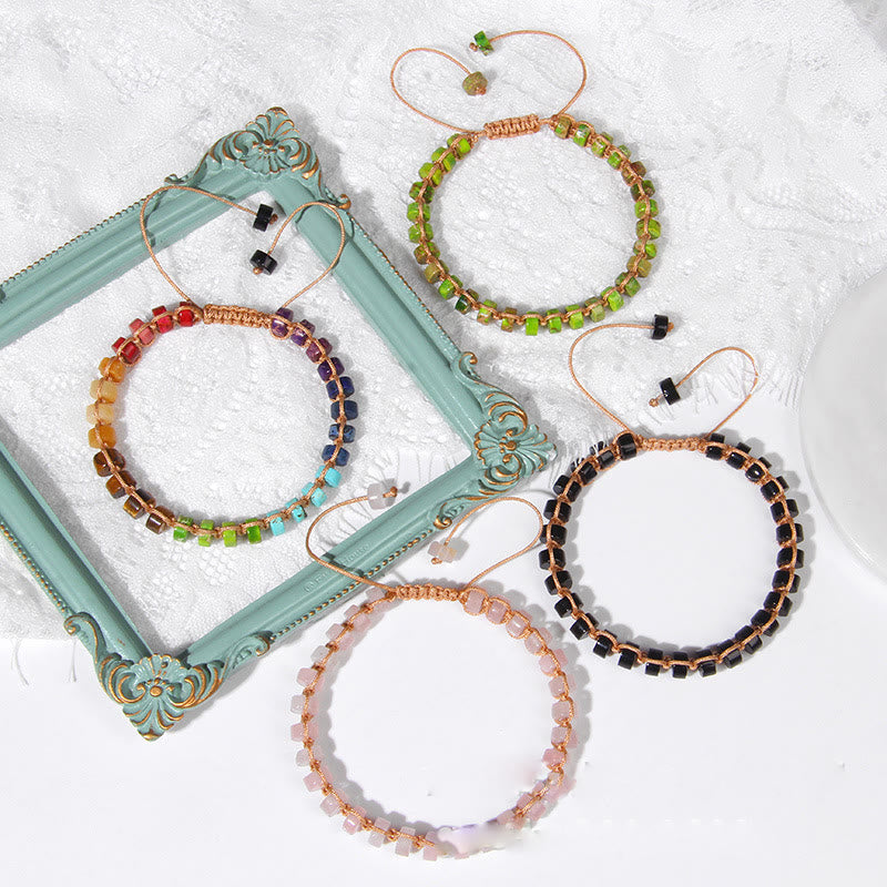 Olivenorma Natural Stone Wheel Bead Woven Bracelet - image 26