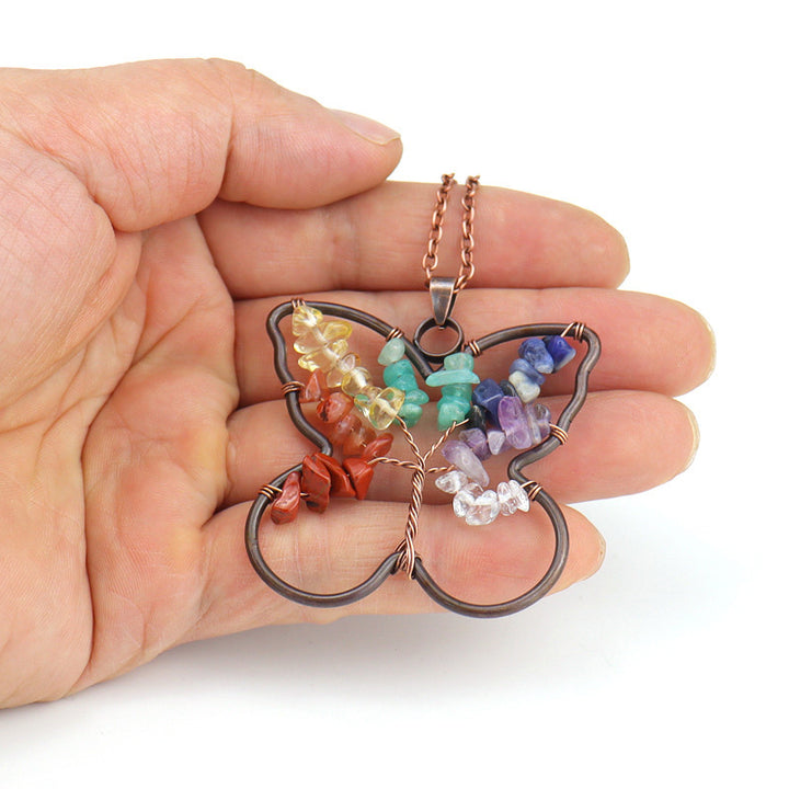 Chakra Butterfly Healing Necklace - image 1