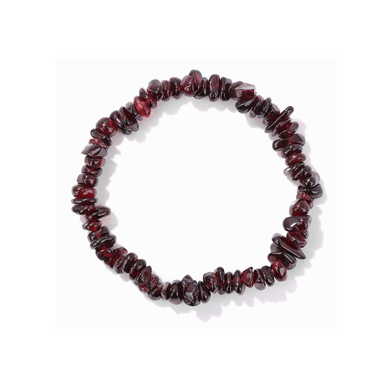 Olivenorma Colorful Natural Irregular Gravel Bracelet - Garnet - image 25