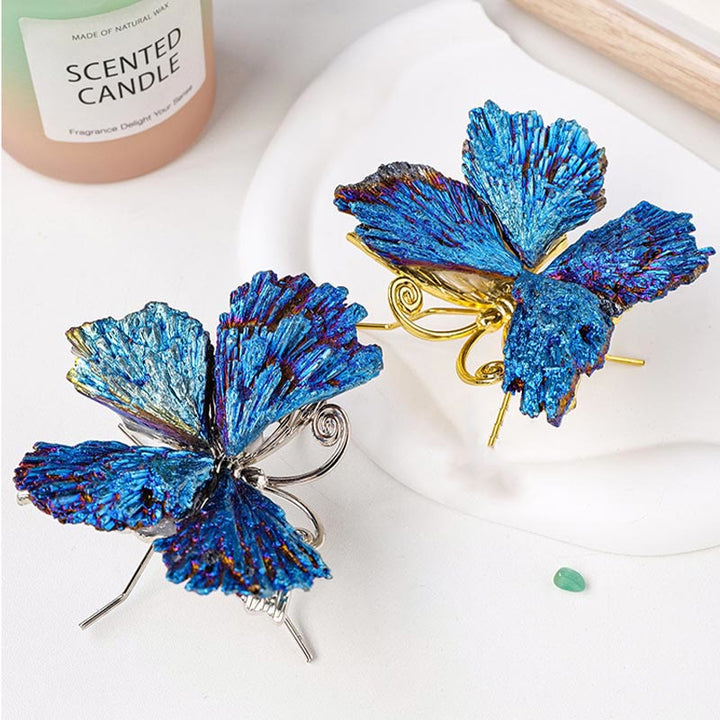 Olivenorma Aura Tourmaline Kyanite Butterfly Gemstone Decoration - image 0