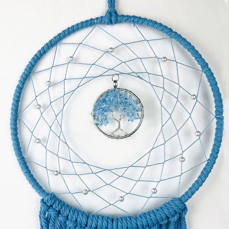 Olivenorma Woven Round Solar Tree of Life Crystal Dream Catcher - image 8