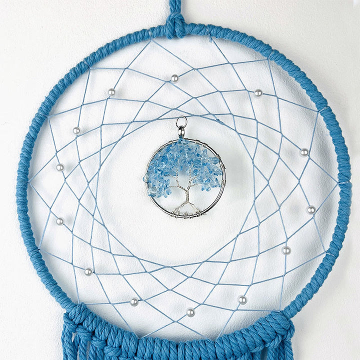 Olivenorma Woven Round Solar Tree of Life Crystal Dream Catcher - image 8