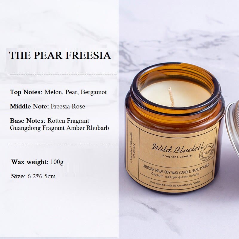 Olivenorma Smokeless Scented Home Glass Cups Candle - THE PEAR FREESIA - 200g - image 3
