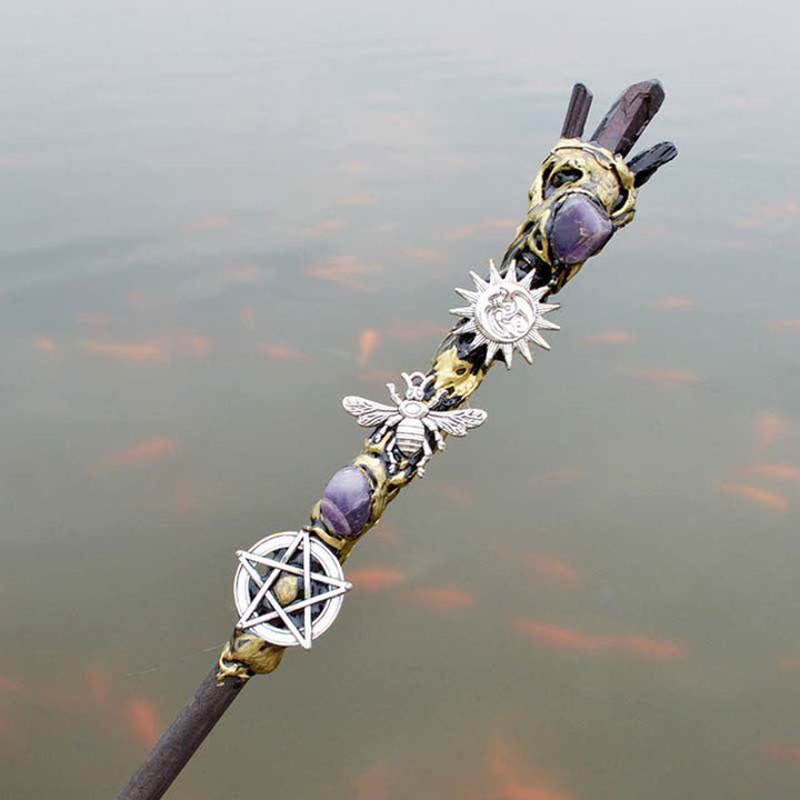 Olivenorma Moon And Sun Fairy Crystal Wands - Amethyst#2 - image 10