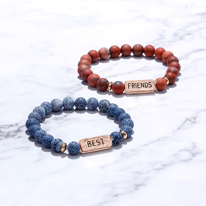 Olivenorma Natural Gemstone Best Friend Engraving Bracelet - image 0