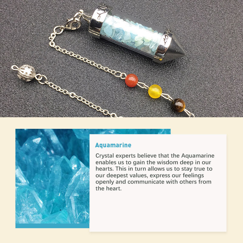 Chakra Colored Crystal Meditation Pendulum - image 7