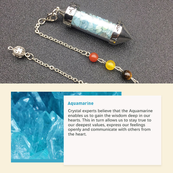 Chakra Colored Crystal Meditation Pendulum - image 7