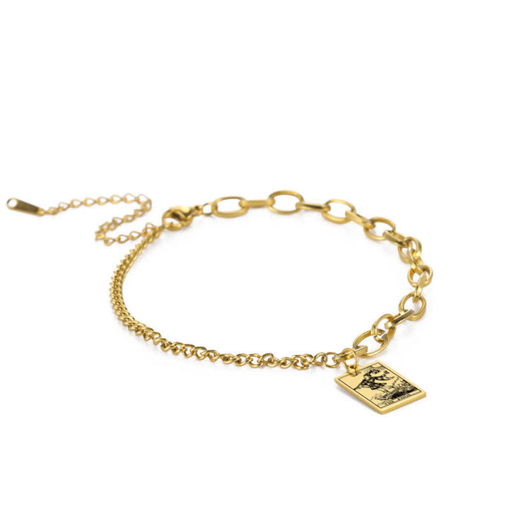 Grand Arcana Cards Tarot Bracelet - Gold - The Fool - image 1