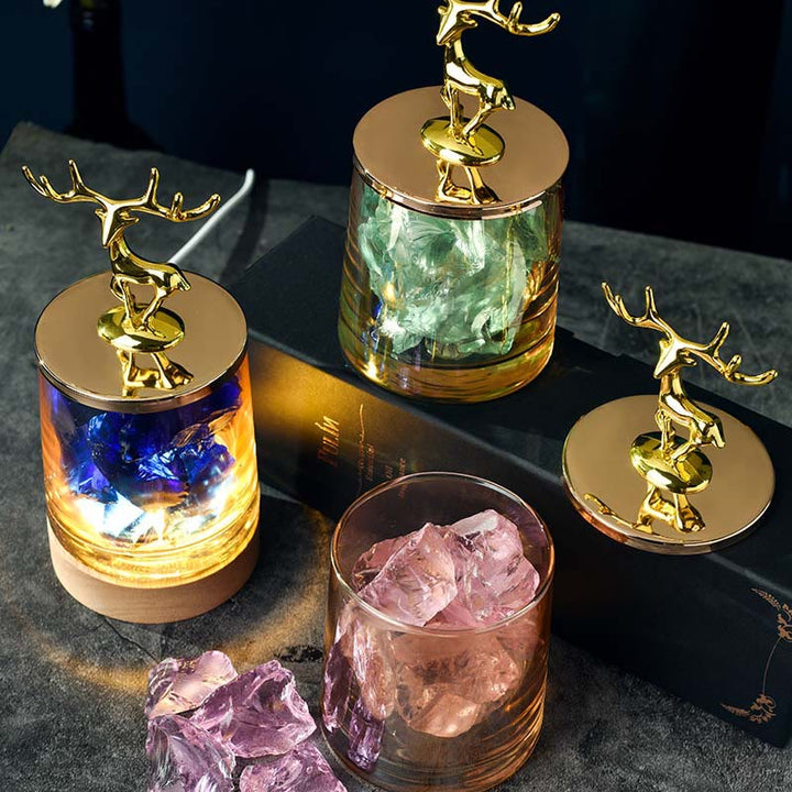 Olivenorma Deer Cup Fireless Ornament Crystal Aromatherapy Lamp - image 2