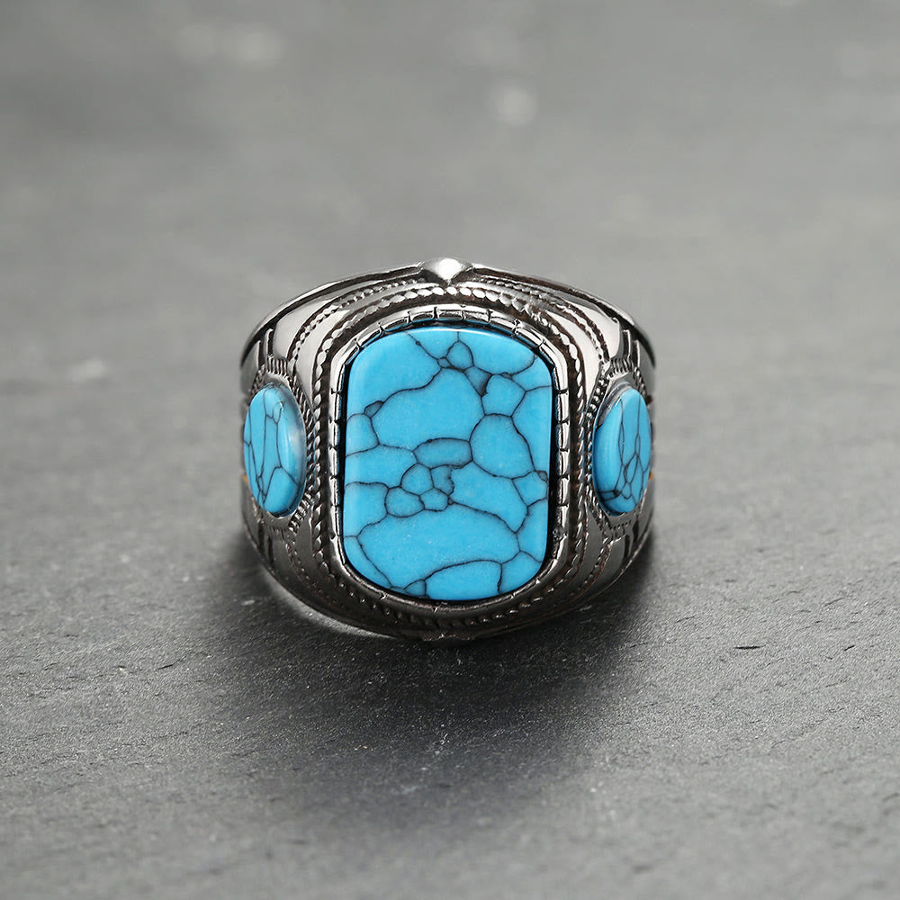 Olivenorma Turquoise Mens Ring - image 2