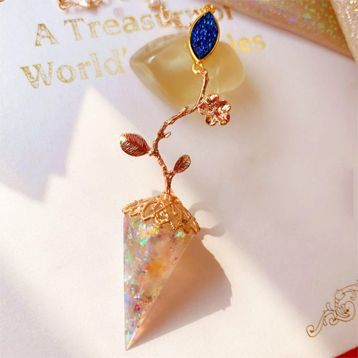 Olivenorma Clear Crystal Rose Protection Magnetic Pendulum - image 1